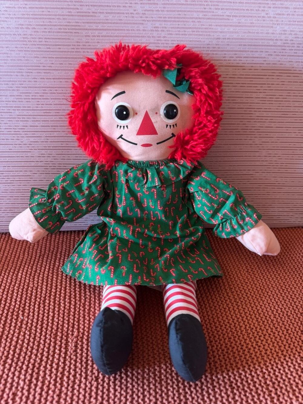 1988 Playskool Raggedy Ann Doll 17" Bendable Button Eyes (As-Is)